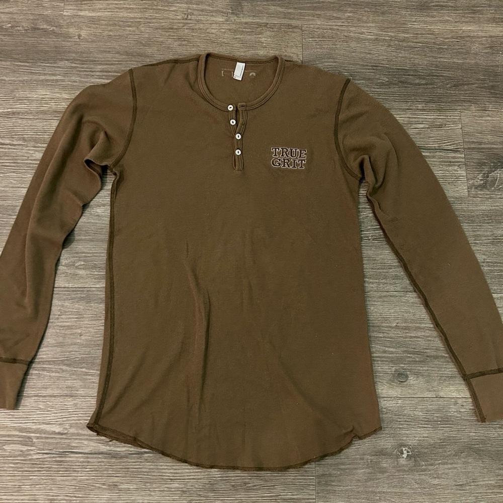 American Apparel Dexter Morgan Henley Kill Shirt Mens XL Green Brown True Grit